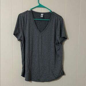 90 Degree By Reflex Charcoal V-Neck Tee